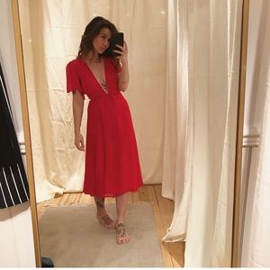 Reformation Frances dress cherry xs